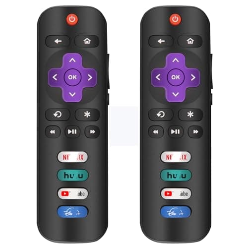 (Pack of 2) Replacement Remote Control Only for Roku TV, Compatible for TCL Roku/Hisense Roku/Sharp/Philips/Onn Roku/Insignia Roku (Not for Roku Stick and Box)