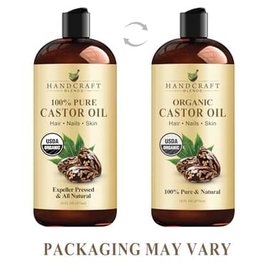 Handcraft Blends Organic Castor Oil - 16 Fl Oz - 100% Pure and Natural - Premium Grade Carrier Oil for Hair Growth, Eyelashes and Eyebrows - Hair and Body - Expeller-Pressed & Hexane-Free - Image 5