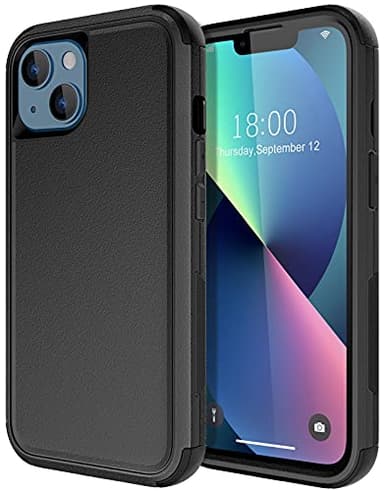 Diverbox for iPhone 13 Case [Shockproof] [Dropproof] [Dust-Proof],Heavy Duty Protection Phone Case Cover for Apple iPhone 13 (Black) - Image 1