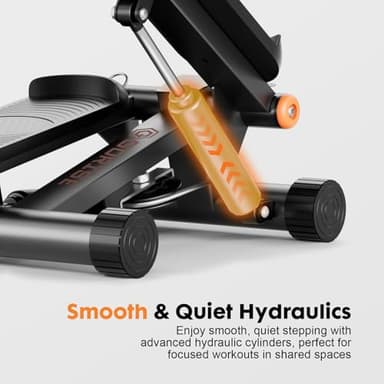 GORISE Steppers for Exercise at Home,Adjustable Height Stair Stepper with Resistance Bands, Portable Stair Steppers Workout Machine, Mini Stepper Exercise Equipment with LCD Monitor (Carbon Grey - Image 5