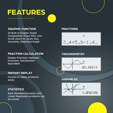 TOVO Scientific Calculator with Graphing Functions, Multiple Modes, 360 Functions, Large Screen, Intuitive Interface for Beginners, High School & Advanced Courses, TS-259 (Developed by CATIGA) - Image 2