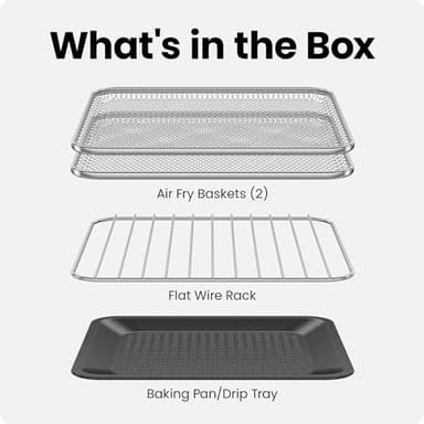 Chefman Air Fryer Toaster Oven Combo, 15 Qt. Countertop Oven for Quick & Healthy Meals, Bake, Broil, Air Fry, Toast, and Bagel Functions, 450°F Max Temp, 4 Slice Toaster Oven Air Fryer Combo – Ivory - Image 6