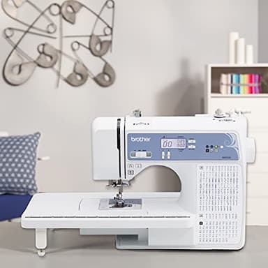 Brother Sewing and Quilting Machine, Computerized, 165 Built-in Stitches, LCD Display, Wide Table, 8 Included Presser Feet, White, 20x12x17 - Image 4