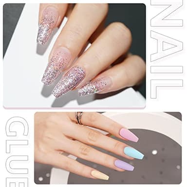 GAOY 2Pcs 16ml Gel Nail Glue for Acrylic Nails Tips, 2 in 1 Nail Glue and Base Coat, UV Light Cure - Image 4