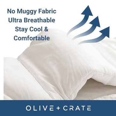 Olive + Crate 100% Viscose Derived from Bamboo - King Size - Hypoallergenic, Cooling & Moisture-Wicking Bedding - All Season Lightweight Plush Design - Organic King Comforter - 102"x90" - Image 4