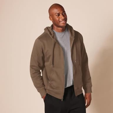 Amazon Essentials Men's Full-Zip Fleece Hoodie (Available in Big & Tall), Medium Brown, XX-Large - Image 6