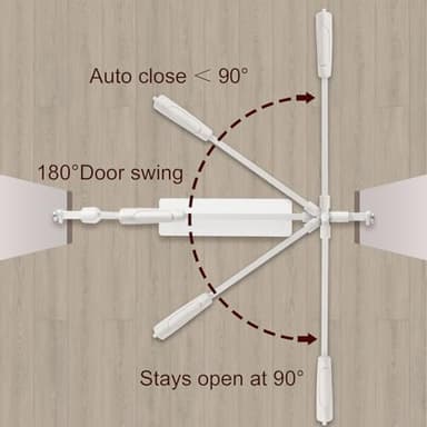 Extra Wide Baby Gate 66.9-71.65 Pressure Mounted,Child Dog Pet Safety Gates with Walk Through Door for Doorways Stairs No Drilling in Door,White - Image 5