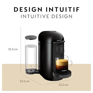 Nespresso Vertuo Plus Coffee and Espresso Maker by Breville, Ink Black - Image 6