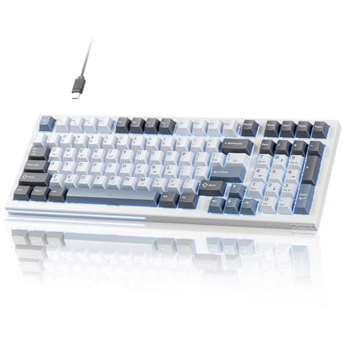 KEMOVE K98SE Mechanical Gaming Keyboard, 98 Keys LED Backlit Programmable, 96% Wired Computer Keyboard with Double Sound Dampening Foam, Pre-lubed Red Switch - Image 1