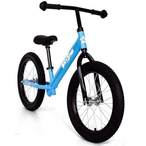 bicystar 16 Inch Balance Bike, Toddler Bicycle Ages 5-8, Air Tires, No Pedals Push Bike, Toddler Outdoor Toy Bike for Kids, Boys Girls, Blue - Image 1
