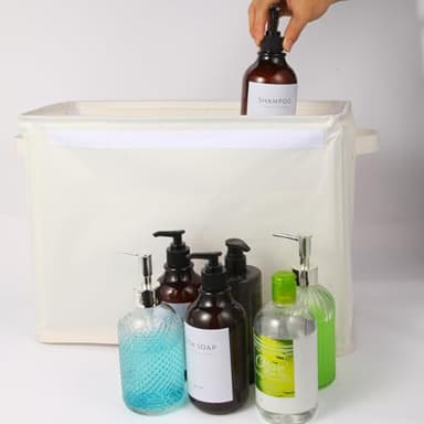 Rlosjin Large Shelf Storage Baskets | Fabric Closet Organizers and Storage Bins with Handles for Home Organization | Decorative Foldable Baskets for Organizing Clothes, Toys, Nursery - Image 4