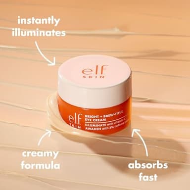 e.l.f. SKIN Bright + Brew-tiful Eye Cream, Helps Brighten Appearance Of Undereye Dark Circles & Repair Puffiness, Vegan & Cruelty-Free - Image 5