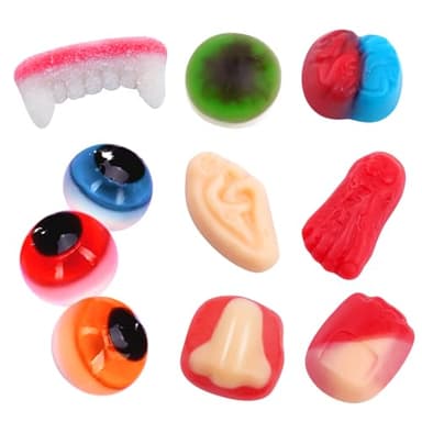 Amos Halloween Gummy Candy 2-Pack – Spooky Mix of Gummy Eyeballs & Body Parts, Individually Wrapped Halloween Candy for Trick-or-Treating, Party Favors, and Haunted House Snacks - Image 2