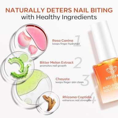 modelones Nail Biting Treatment for Kids Thumb Sucking Deterrent Quick Dry Nail Biting Prevention Bitter No Bite Nail Polish for Nail Care Stop Biting Nails Repair for Damaged Nails 0.34 fl oz - Image 7