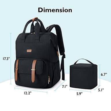 mommore Breast Pump Bag Backpack for Spectra S1,S2 Medela with Cloor Storage Bag Large Diaper Bag Backpack for Working Moms with 15.6 inch Laptop Sleeve, Black - Image 7