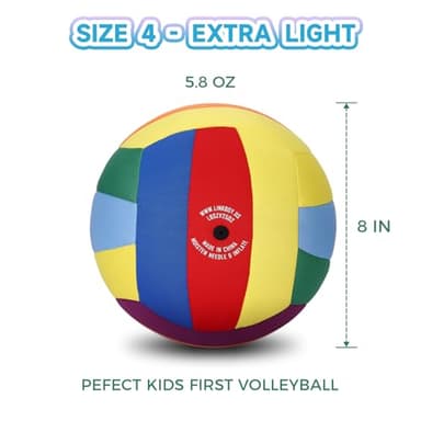 LINKBOY Soft Volleyball Size 4 – Multicolor, Silent, Lightweight Indoor Ball for Kids and Practice Use - Image 3