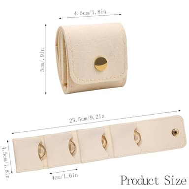 3 Pack Mini Jewelry Organizer, Travel Jewelry Case, Foldable Multifunctional Travel Jewelrys Pouch for Earrings, Necklaces, Rings, Chain Bracelets, Brooches - Image 3