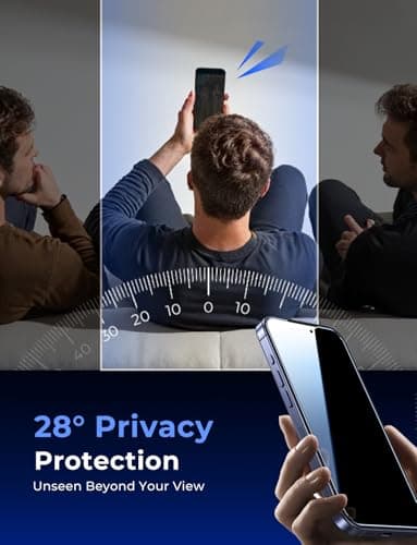 MAGIC JOHN 2 Pack for iPhone 17 Pro [6.3] inch Privacy Glass Screen Protector, Auto Dust-Elimination, Bubble Free, Easy Installation, 17pro 6.3'' - Image 2