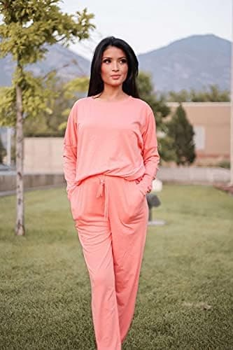 PRETTYGARDEN Women Fall 2 Piece Lounge Outfit Long Sleeve Tops High Waisted Jogger Pants Set Spring Travel Clothes Tracksuit - Image 3