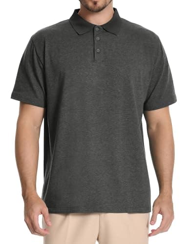 Men's Casual Polo Shirts Short Sleeve Summer Shirts Classic Collared Golf Shirt - Image 1