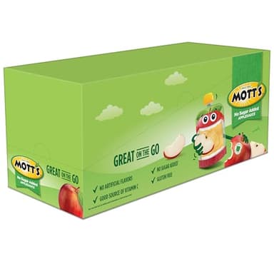 Mott's No Sugar Added Applesauce, 3.2 oz clear pouches, 18 pack - Image 14