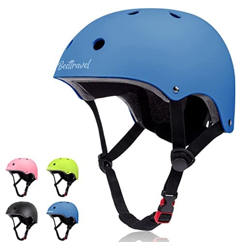 Besttravel Kids Bike Helmet, Toddler Adjustable Toddler Bike Helmet Ages 3-8 Years Old Boys Girls Multi-Sports Safety (Blue) - Image 1