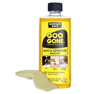 Goo Gone Original Liquid - 8 Ounce - Surface Safe Adhesive Remover Safely Removes Stickers Labels Decals Residue Tape Chewing Gum Grease Tar Crayon Glue - Image 1