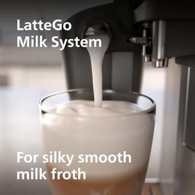 Philips 3200 Series Fully Automatic Espresso Machine, LatteGo Milk Frother, 5 Coffee Varieties, Intuitive Touch Display, 100% Ceramic Grinder, AquaClean Filter, My Coffee Choice, Black (EP3241/54) - Image 7