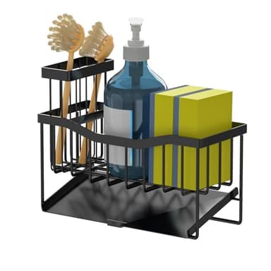 Fssvcd Maifan Sink Caddy Sponge Holder for Kitchen with Brush Holder and Stainless Steel Self Drain Tray, Rustproof Kitchen Sink Organizer for Sponge, Soap Dispenser Storage Accessories - Image 7