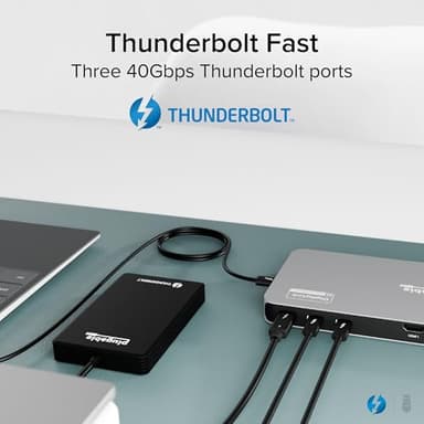 Plugable Thunderbolt 4 Dock for Quad Monitors 100W, Thunderbolt Docking Station Connects up to Four 4K Monitors for Windows and Mac Laptops, 2x HDMI, 4x Thunderbolt 4/USB C, Driver Required TBT-6950PD - Image 8