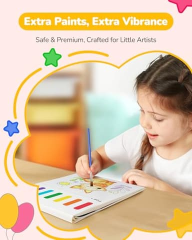 TECJOE 3 Pack Paint with Water Coloring Books for Toddlers, Watercolor Painting Set with 6 Brushes, Travel Activities for Kids Ages 1-3 4-8, Birthday Gifts Arts & Crafts Toy, Princess, Forest & Sea - Image 4