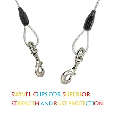 Petest 30ft Reflective Tie-Out Cable for Heavy Dogs Up to 125 Pounds - Image 4