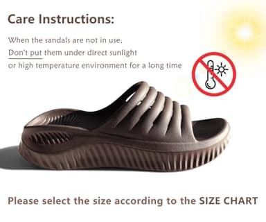 KuaiLu Womens Recovery Sandals Comfortable Plantar Fasciitis Arch Support Ladies Orthopedic Slip On Running Sport Walking Slides Thick Athletic Cushion Slippers Summer Outdoor Sliders Brown Size 9 - Image 9