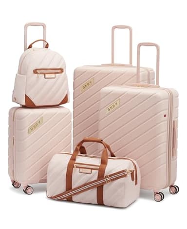 DKNY Solid Softside Backpack with Adjustable Straps, Rosewater, 14" - Image 6