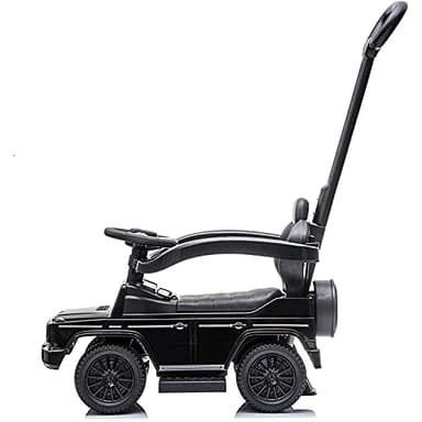 Best Ride On Cars 3 In 1 Mercedes G-Wagon Push Car for Toddlers 1 to 3 Years Old, Kids Outdoor Stroller with Music, Horn Sounds, and Handle, Realistic Driving Experience, Black - Image 8