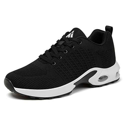Mishansha Women's Sneakers Air Cushion Ultra Light Super Comfy Athletic Walking Shoes Gym Tennis Trail Running Shoes Black 7 - Image 1