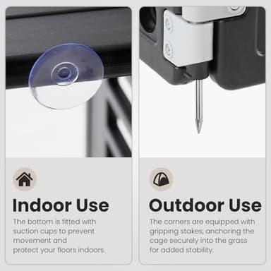 Sweetcrispy Plastic Dog Playpen - 6-Panel 24" Expandable & Durable Pet Fence for Medium Dogs - Indoor & Outdoor Portable Puppy Playpen with Secure Locking Door, Black - Image 5