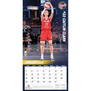 Turner Licensing Caitlin Clark 2025 Indiana Fever Wall Calendar, 12 Months, January - December (25998012243) - Image 6