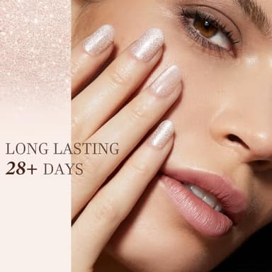 AZUREBEAUTY Dip Powder Nail Kit Starter, All Season Nude Skin Glitter 4 Colors Dipping Powder Liquid Set Recycling Tray with Base & Top Coat Activator for French Nail Art Manicure Salon DIY at Home. - Image 3