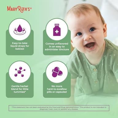 USDA Organic Gripe Water for Babies by MaryRuth's | Herbal Blend for Little Tummies | Baby Essentials | for Newborns | Ginger Root | Fennel Seed | Dill Seed | Vegan | 4 oz | 30-60 Servings - Image 6