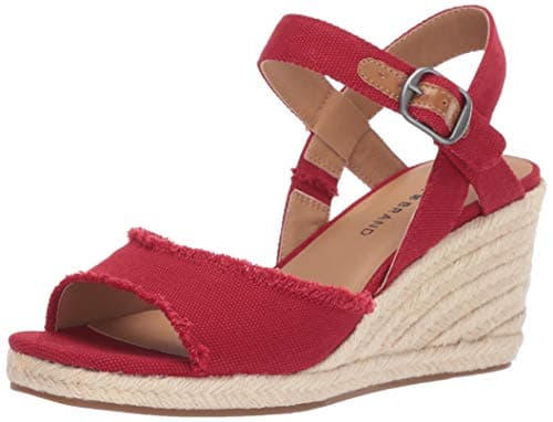 Lucky Brand Women's Mindra Espadrille Wedge Sandal, sb red, 7.5 - Image 1