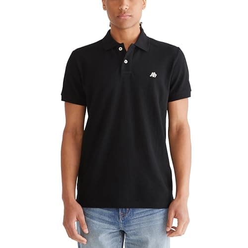 AEROPOSTALE Men's Polo, Dark Black, Medium - Image 1