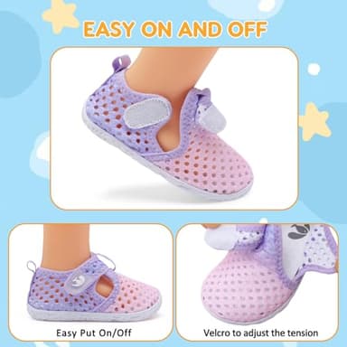 FEETCITY Kids Water Shoes Swim Shoes Aqua Socks Non-Slip Quick Dry Barefoot Sports Shoes Outdoor for Boys Girls - Image 3