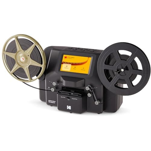 KODAK REELS 8mm & Super 8 Films Digitizer Converter with Big 5” Screen, Scanner Converts Film Frame by Frame to Digital MP4 Files for Viewing, Sharing & Saving on SD Card for 3” 4” 5” 7” and 9” Reels - Image 1