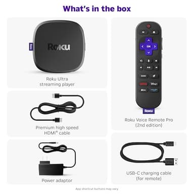 Roku Ultra - Ultimate Streaming Player - 4K Streaming Device for TV with HDR10+, Dolby Vision & Atmos - Bluetooth & Wi-Fi 6- Rechargeable Voice Remote Pro with Backlit Buttons - Free & Live TV - Image 6