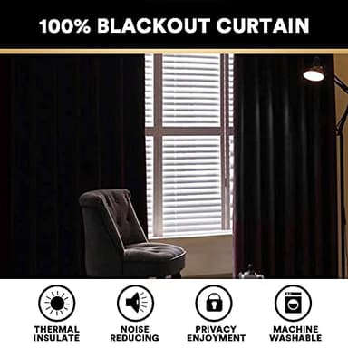 PrinceDeco Primitive Textured 100% Blackout Curtains for Bedroom/Living Room Noise Reducing Window Treatment Curtain Drapes, Burlap Fabric with White Liner,Ivory, 52x84 Inch (2 Panels) - Image 2