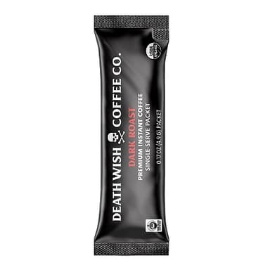 Death Wish Coffee Instant Dark Roast Coffee Packets, Bold & Intense Blend of Arabica & Robusta Beans, USDA Organic, 8 Count - Image 5