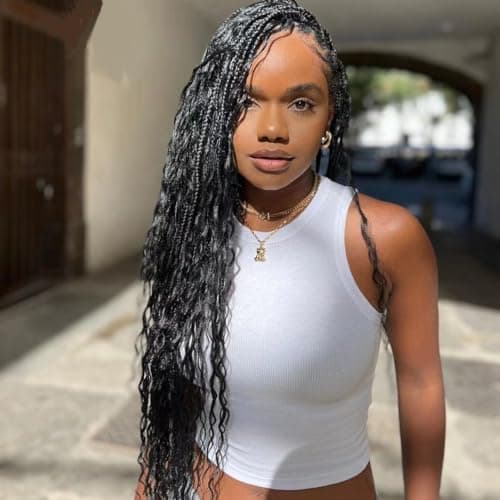 Deep Wave Bulk Human Hair Braiding Hair 100 percent Human Hair Unprocessed Brazilian Virgin Hair for Human Hair Extensions 1 Braids Per of 1 pack 50g 28 Inch Human Hair for Micro braiding No Weft - Image 1