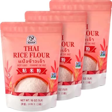 52USA Thai Rice Flour 48 Ounce (Basic), 1 Pound (Pack of 3), Rice Flour for Baking or Cooking, Product of Thailand, All Natural White Rice Flour, Vegan - Image 1