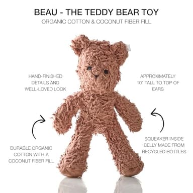 Pet Passion Plush Durable Cotton Dog Toys with Coconut Fill for All Pet Breeds, Bear, One Size - Image 3